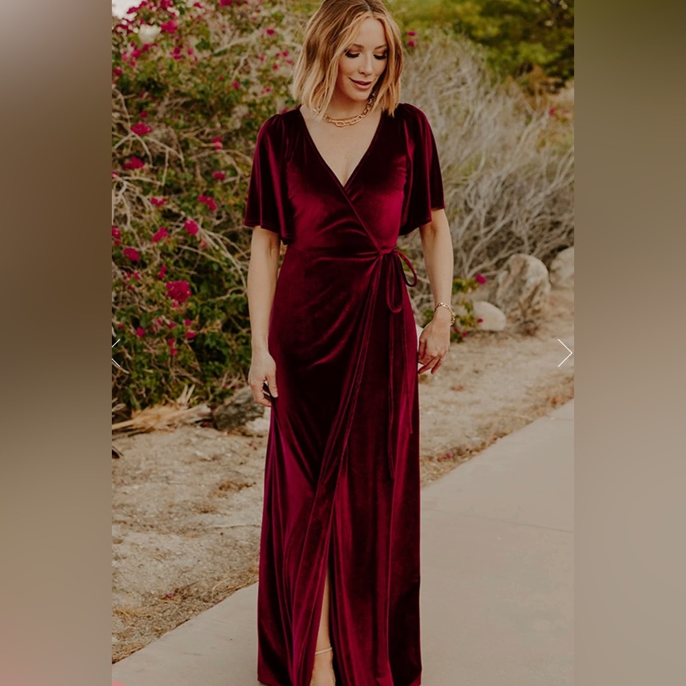 NWT Baltic Born Meghan Velvet Wrap Maxi Dress